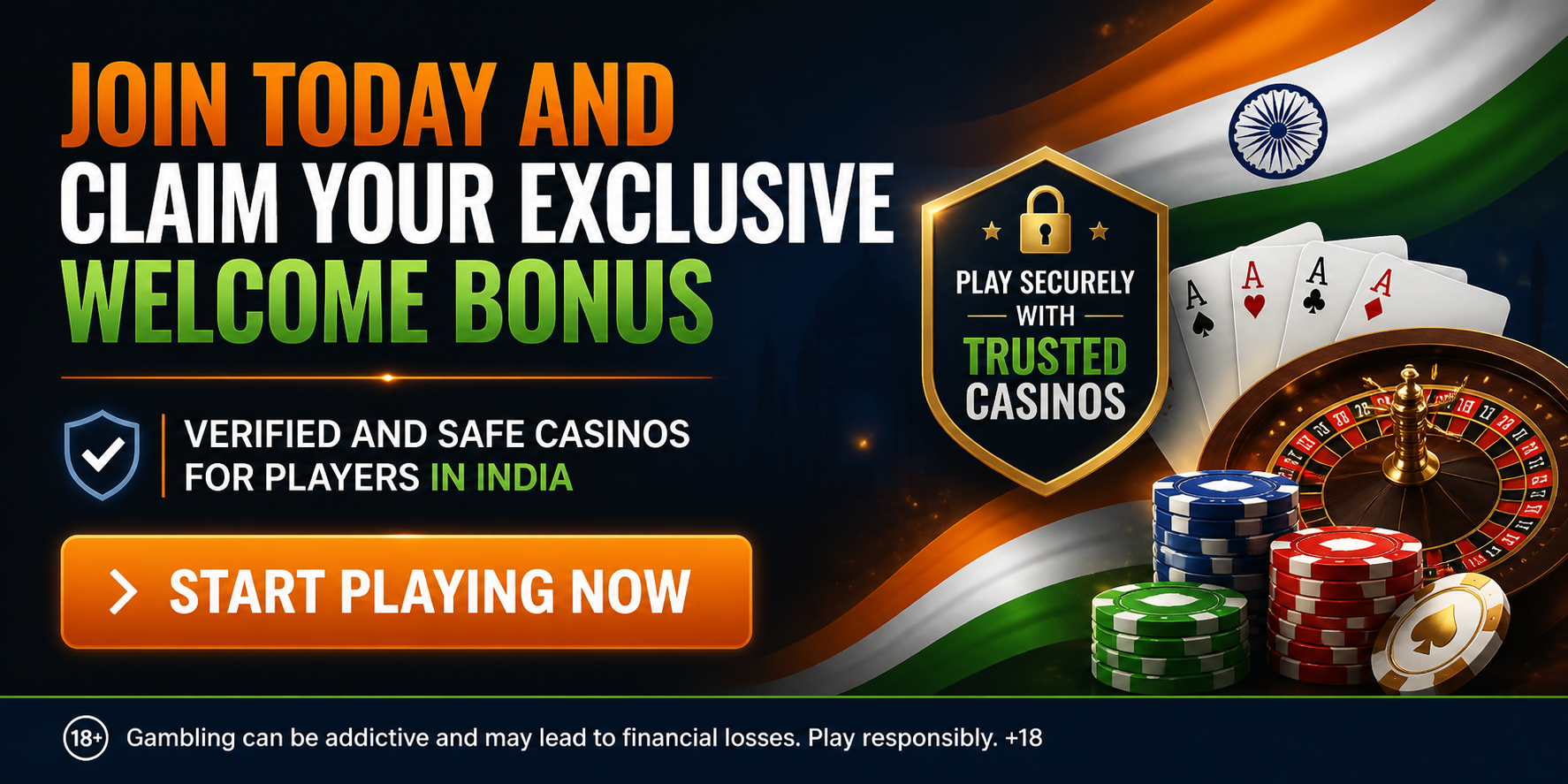 Welcome bonus offer for adult casino players in India