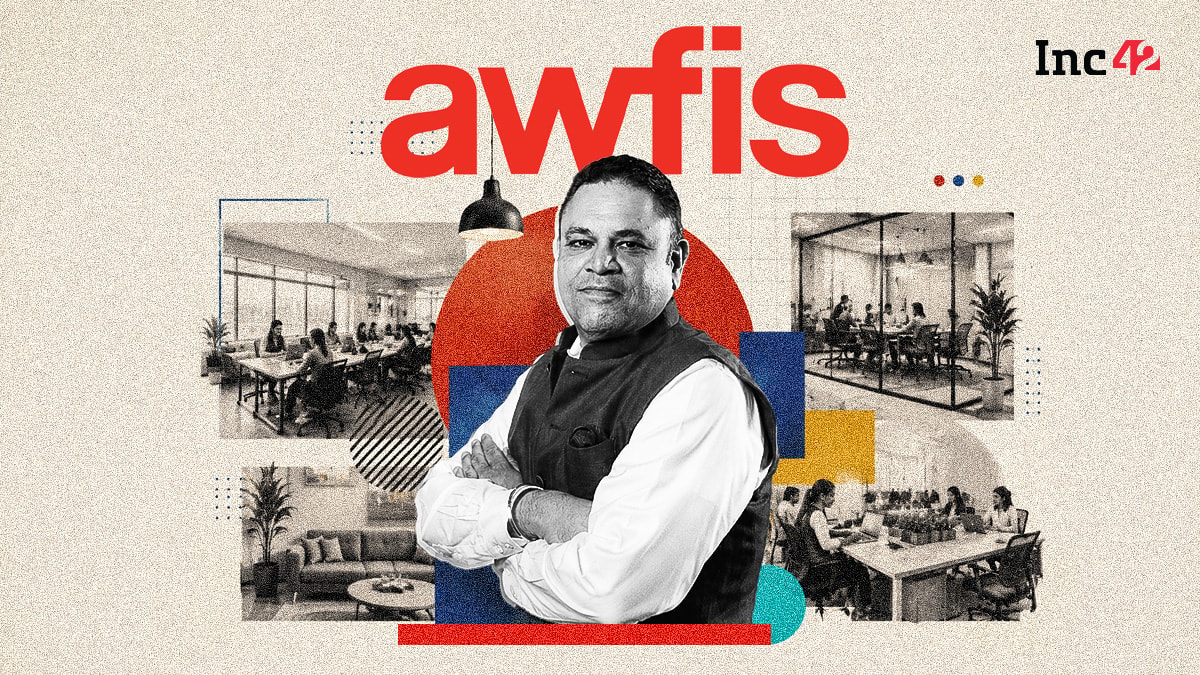 Modern office interior of an Awfis coworking space with professional seating areas and natural light, reflecting its premiumisation strategy in India.