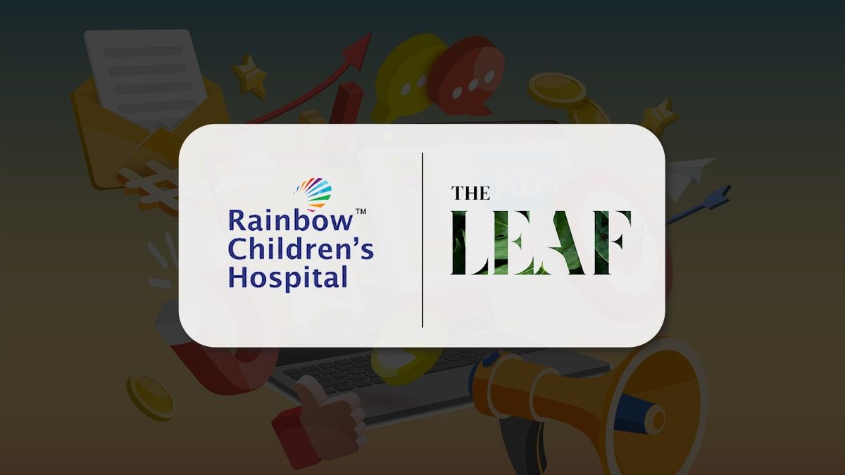 The Leaf agency logo alongside Rainbow Children's Hospital Group logo