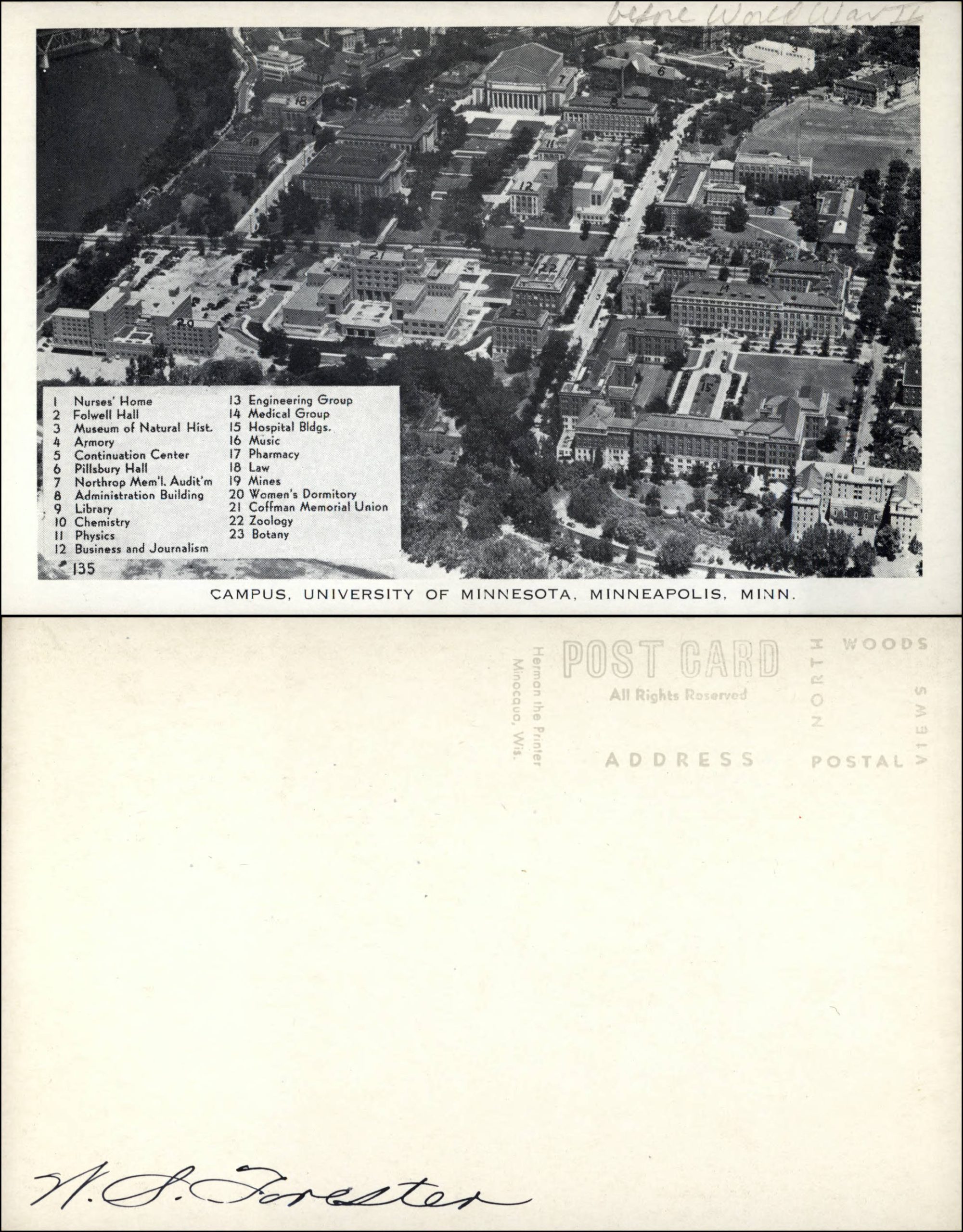 Aerial view of the University of Minnesota campus with medical facilities