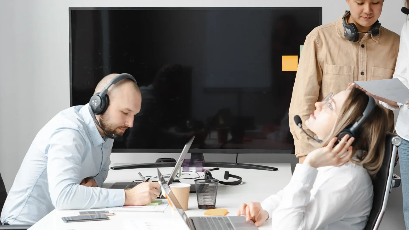 A business team discussing practical generative AI use cases