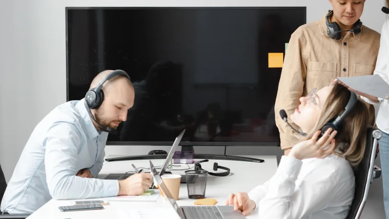 A business team discussing practical generative AI use cases