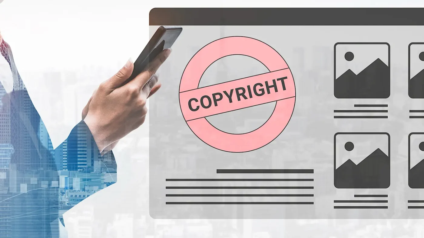 A visual representation of a DMCA takedown notice impacting Google search results