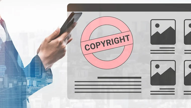 A visual representation of a DMCA takedown notice impacting Google search results