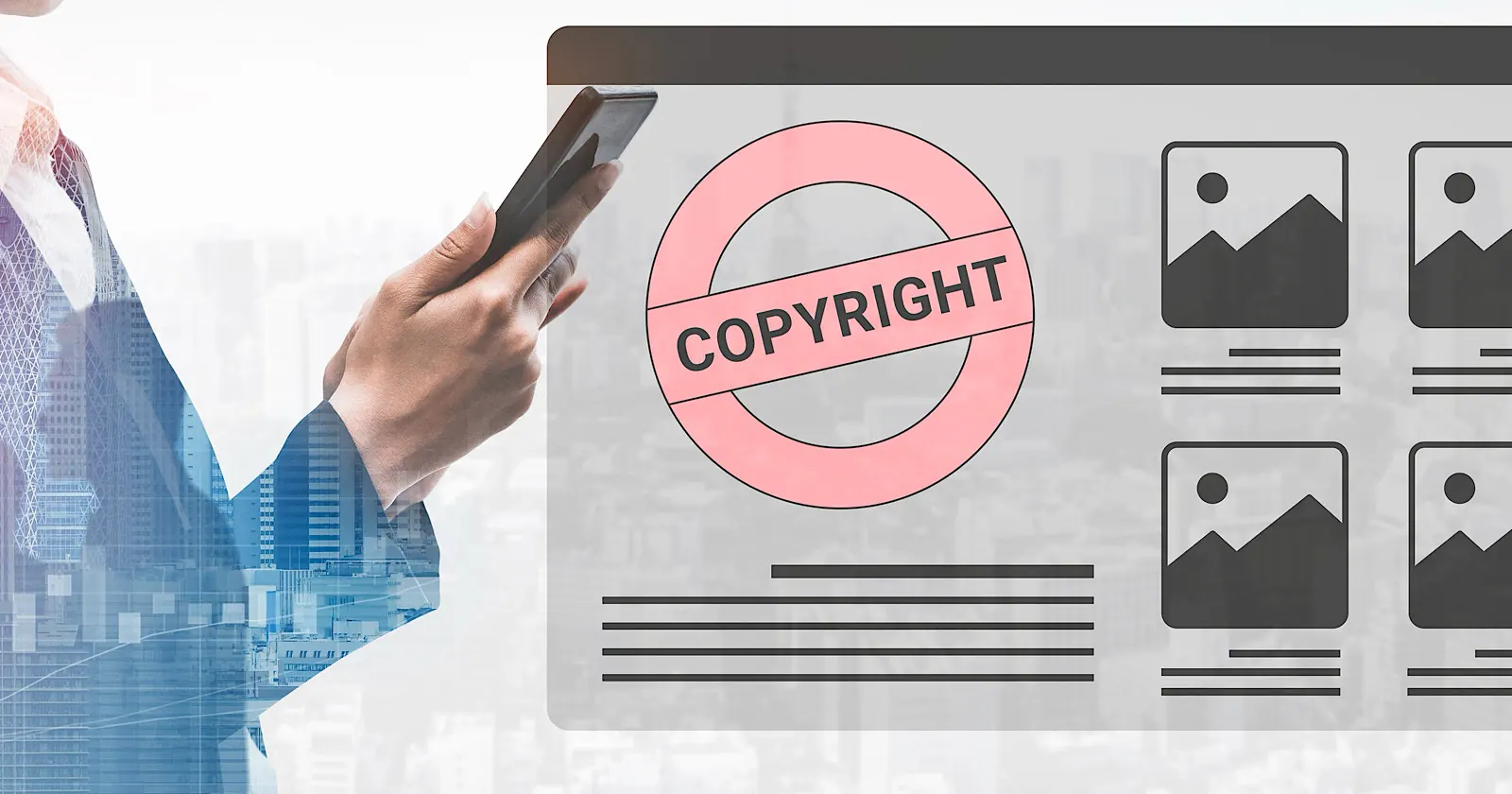 A visual representation of a DMCA takedown notice impacting Google search results