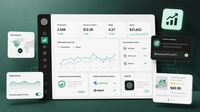 A digital marketing dashboard displaying campaign performance metrics and analytics charts on a computer screen.