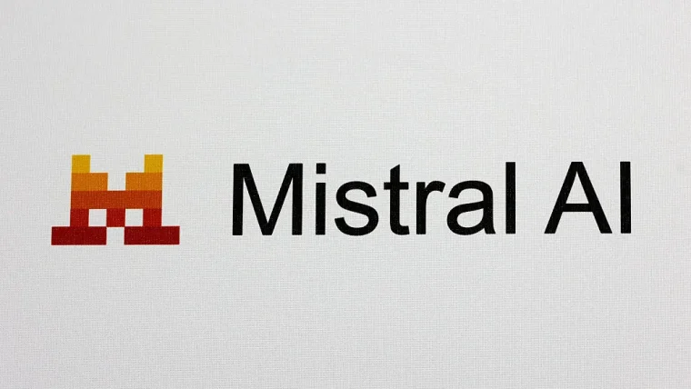 A conceptual image showing data centers interconnected with AI model symbols, representing Mistral AI's vision for a European AI cloud infrastructure.