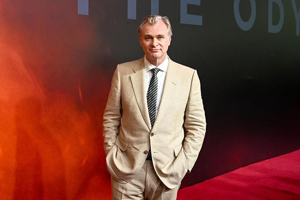 Christopher Nolan speaking during a film-related public interview