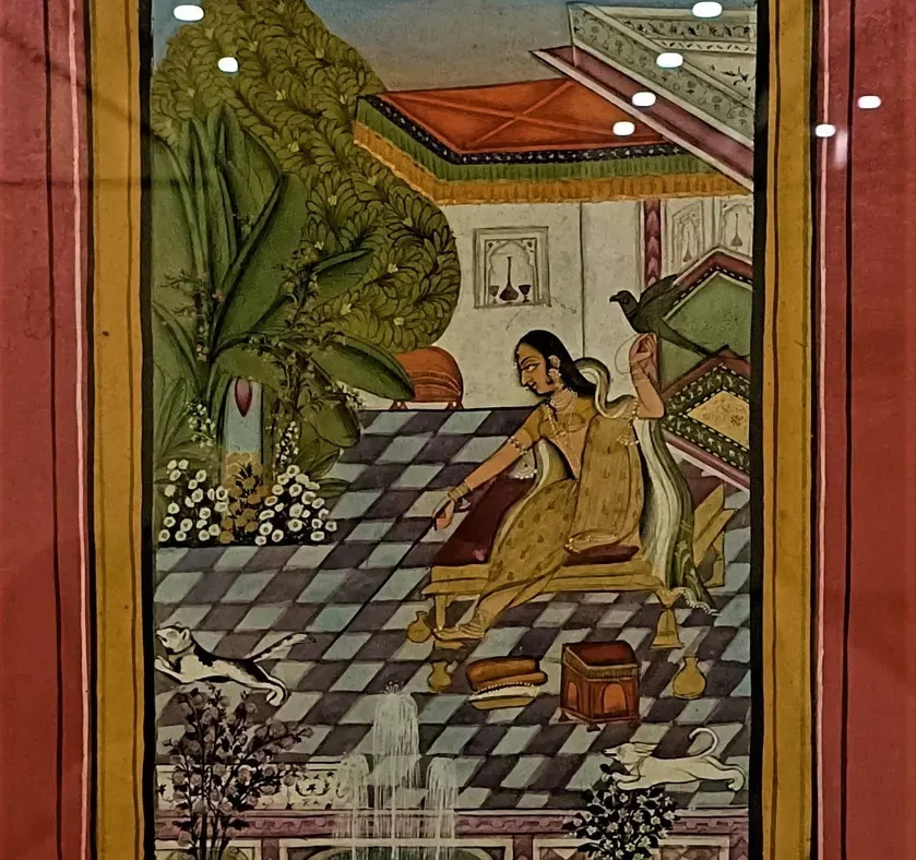 A graphic illustrating AI-generated search results alongside traditional organic listings, with a map of India subtly integrated into the background, emphasising data flow.