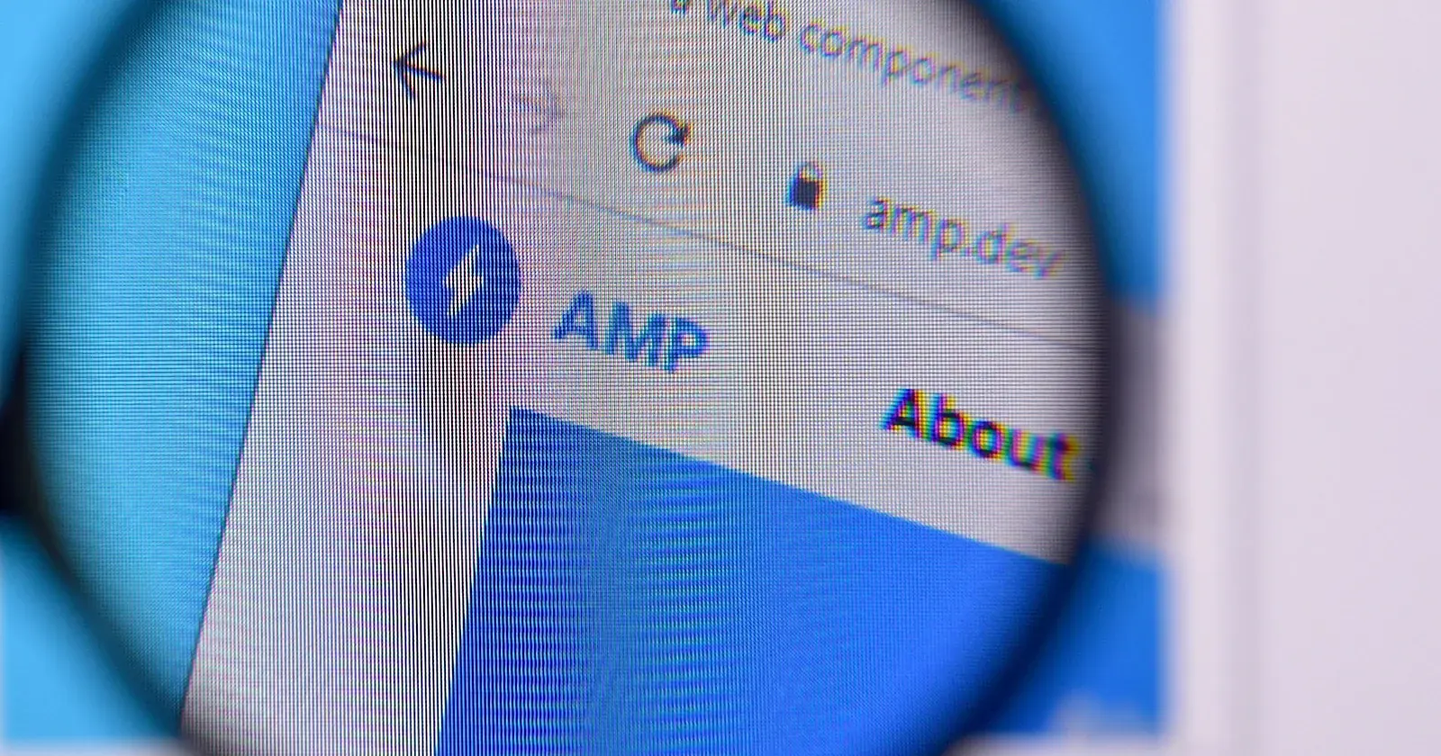 A visual representation of Google Search results, with a broken chain linking to Google's AMP cache and a direct arrow pointing to a website's AMP host page.