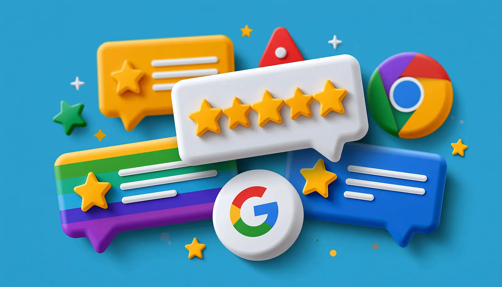 Google Search result displaying a review snippet with a 4.5-star rating and a short customer review excerpt