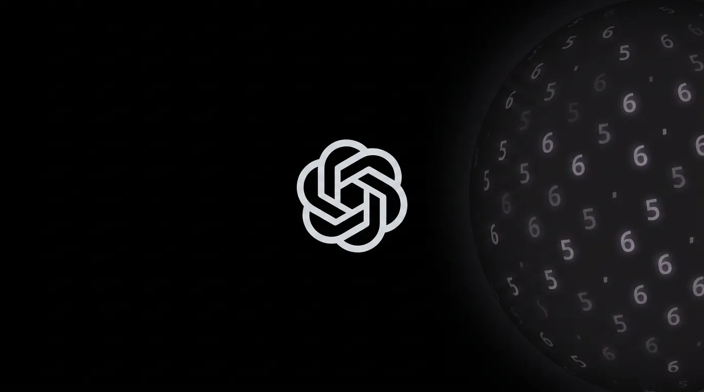 Abstract visualization of an AI model fine-tuning another, representing GPT-5.6 Sol and Luna.