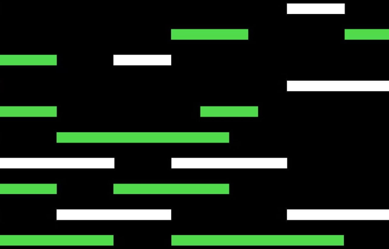 A visual representation of a competitive race, with different AI model logos vying for the lead on a timeline.