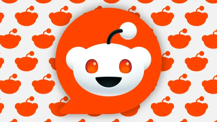 A smartphone displaying the Reddit app with search analytics in the background.