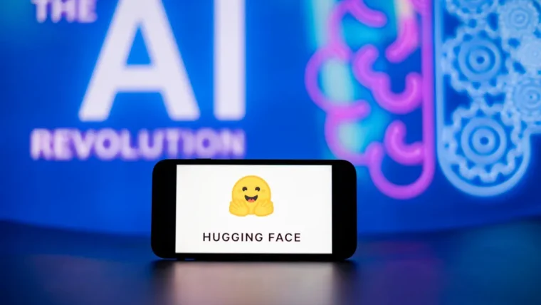 Illustration of open-weight AI model ecosystem with acquisition deal symbols representing Nvidia, Stripe, and Hugging Face transactions.