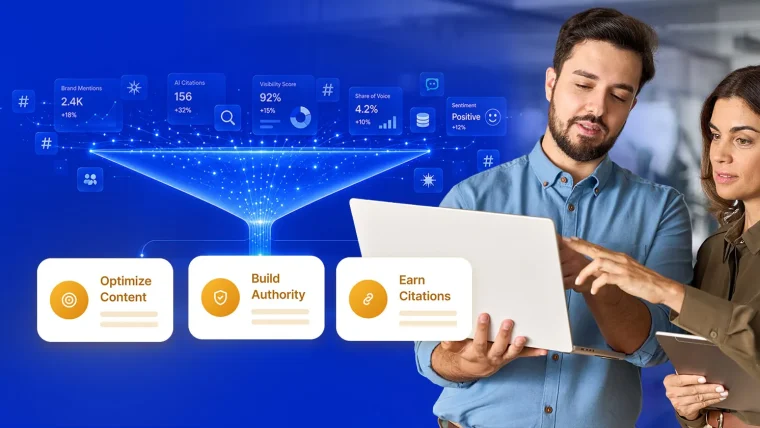 Ahrefs product marketer Constance Tan presenting a webinar on AI visibility metrics and citation tactics for ChatGPT and Google AI Overviews