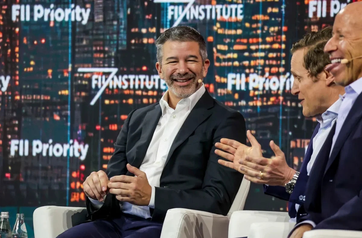 Travis Kalanick, founder of Atoms and co-founder of Uber, at a technology event