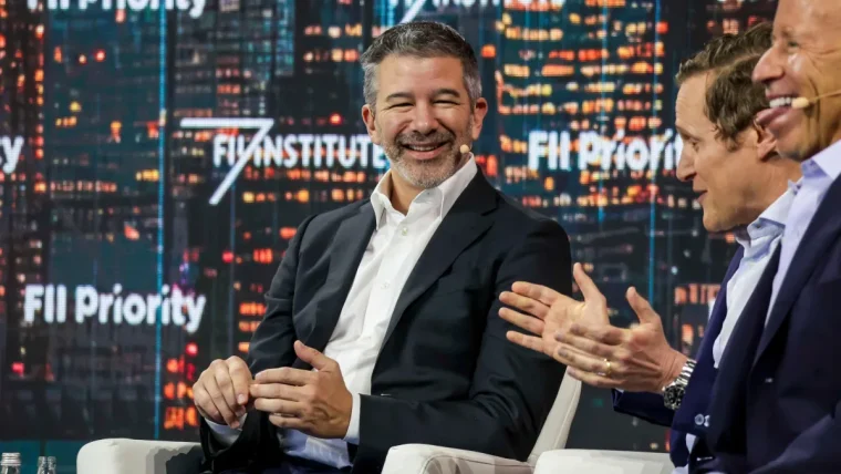 Travis Kalanick, founder of Atoms and co-founder of Uber, at a technology event