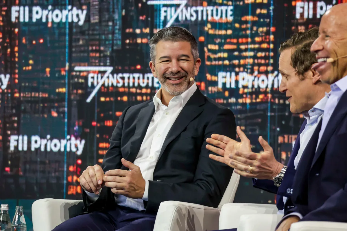 Travis Kalanick, founder of Atoms and co-founder of Uber, at a technology event